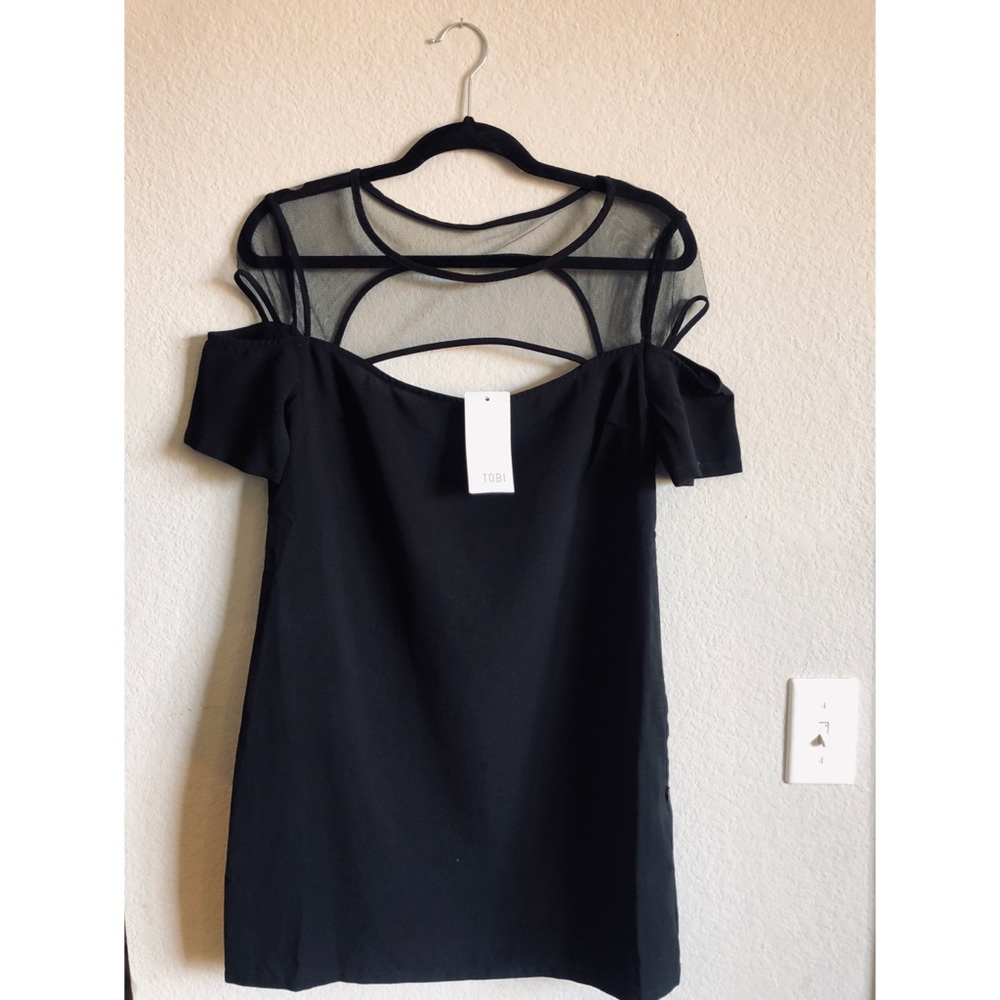 Tobi black cutout party dress (medium) NWT